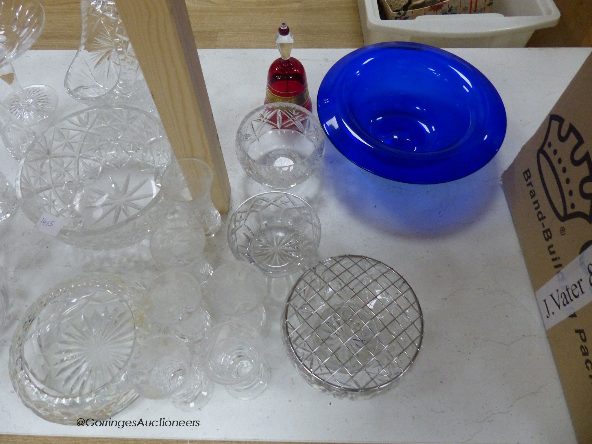 A quantity of cut crystal wares